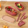 Double-Layer Lunch Box Lunch Box Food Storage Container Fresh-Keeping Box Microwave Tableware Lunch Box