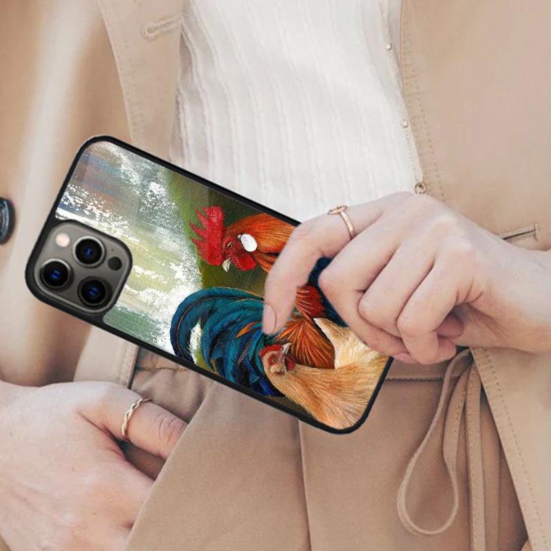 Cock Rooster Chicken Magnetic Phone Case For APPLE iPhone 17 Air 16 14 13 12 Pro Max 15 Plus Wireless Charge With MagSafe Cover