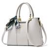New Fashi High Quality Women's Bag Solid Color Women's Handbag Silk Scarf Pendant Messenger Bag Shoulder Bags