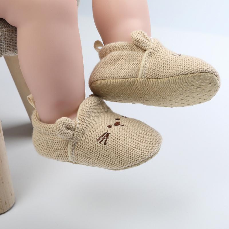 Baby Girls Shoes Casual Solid Color Cartoon Soft Bottom Non-Slip Toddler Kids Shoes