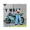 Moreart 164 Miniature Figure & Motorcycle Set MO222160 (Model Girl, Model Diorama, Miniature Car) [Used]