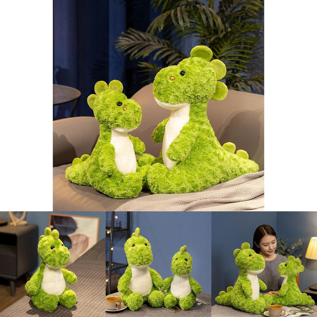 Adorable Green Dinosaur Plush Toy Soft Stuffed Animal Pillow For Sleep And Comfort