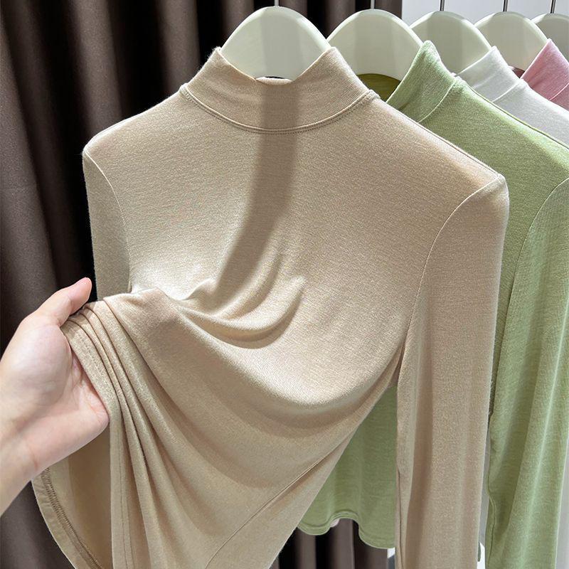 

Modal Stand Collar Slimming Women s Base Layer Top - Autumn/Winter Thin Style Long Sleeve Outerwear M (80-100 jin)