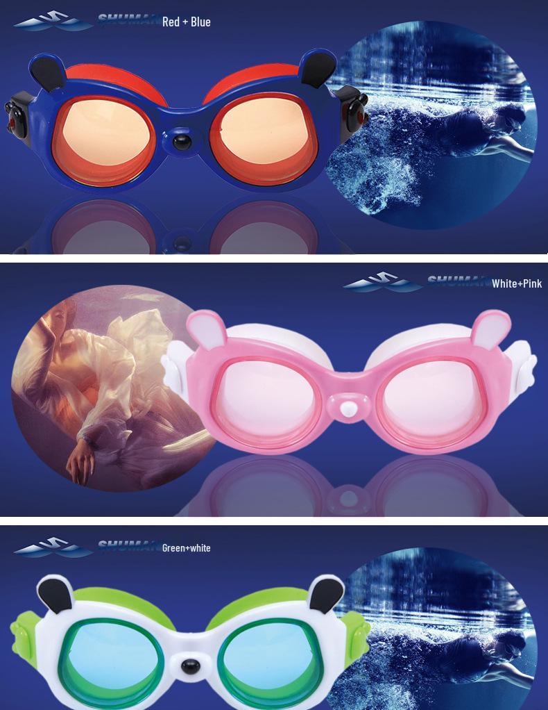 Children's Silicone Anti-Fog Waterproof Swimming Goggles with Large Frame - Universal for Men and Women.