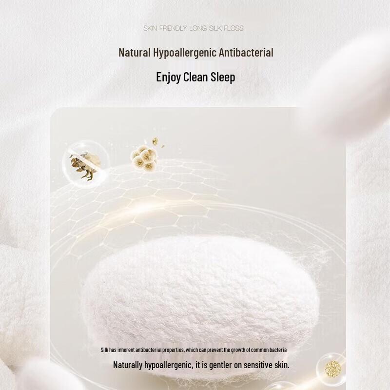 Mengjie Home Textiles 100% Mulberry Silk & Long-Staple Cotton Jacquard Two-in-One Quilt