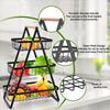 3-Tiers Design Portable Fruit Basket Space-Saving Vegetable Storage Basket  Countertop Storage
