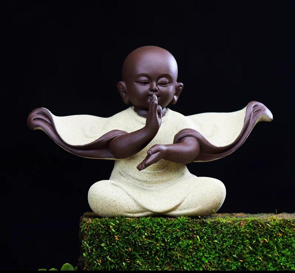 Zisha Little Monk Tea Pet Ornament - Zen Tea Table Decoration & Accessories