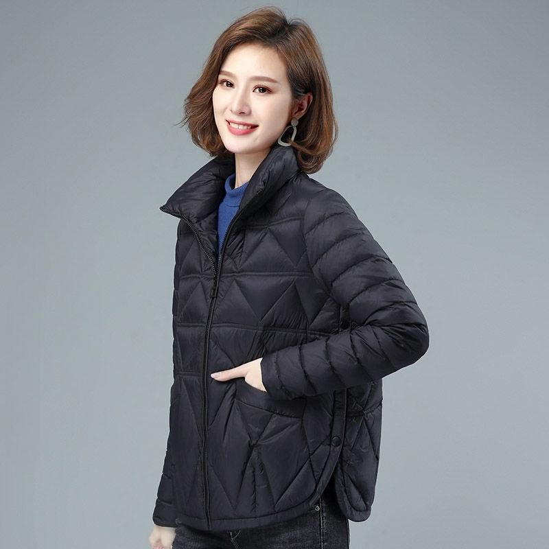 Down Padded Jacket Women's Lightweight Short Fashion Casual Winter Jacket Women's Loose Thick Padded Jacket