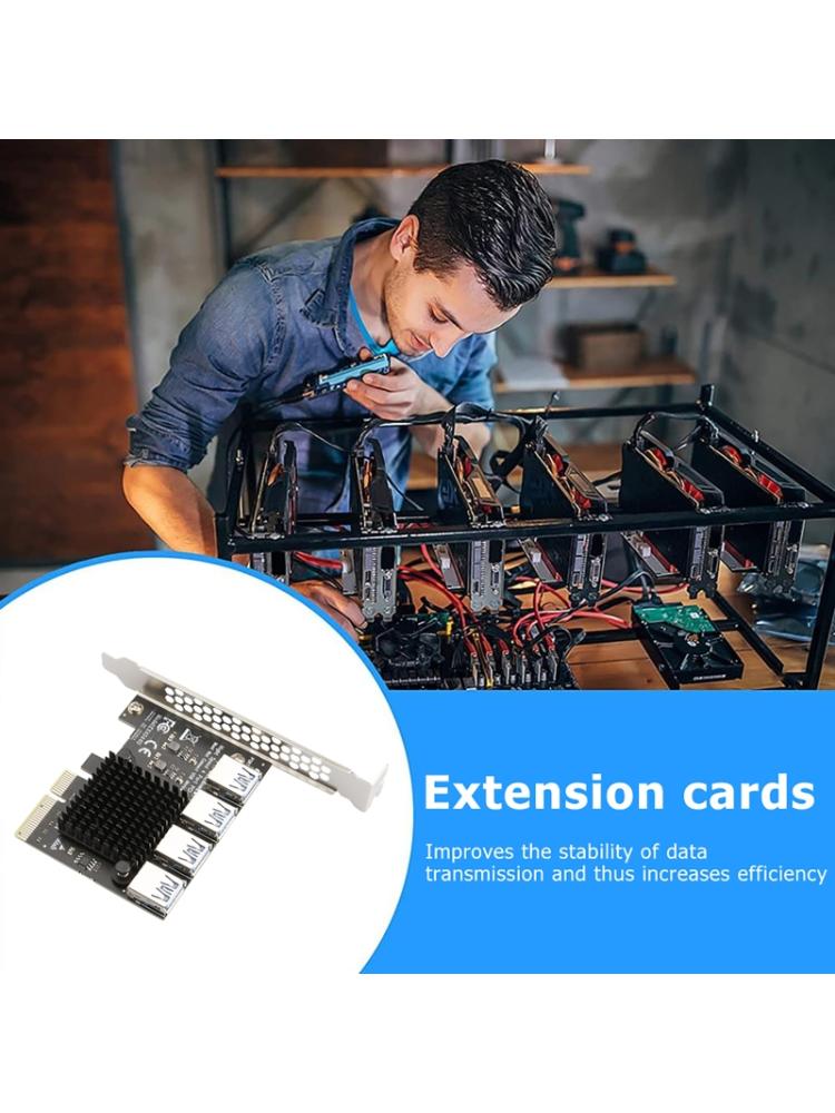 20Gbps PCI-E 4X 1 na 4 USB 3.0 r pro Těžbu Miner Multiplikátor Rozšiřující Karta Stolní Počítač nabídka Adaptér