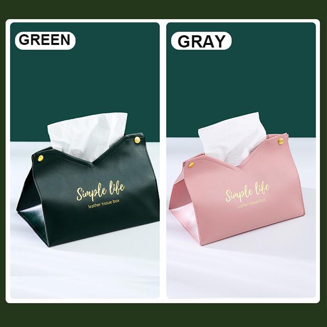 Leather Tissue Box Napkin Holder Car Tissue Box Home Living Room Holder Case Storage Hotel Carton Household Home Large Storage