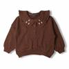 【子供服】 moujonjon (ムージョンジョン) お花刺繍ビッグカラー裏毛トレーナー 80cm-140cm M60600