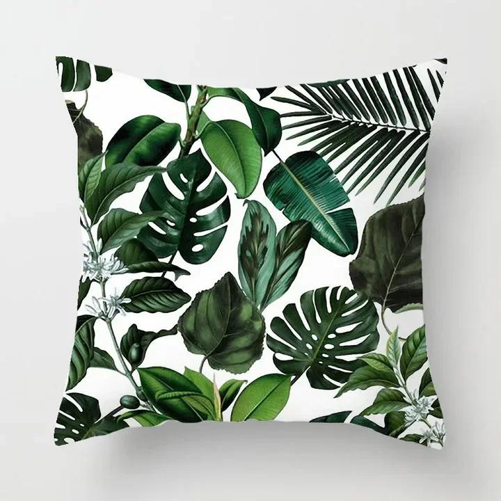 45*45 nordic tropical plam tree green cushion cover decorative pillowcase for sofa car pillow case Home Decoration