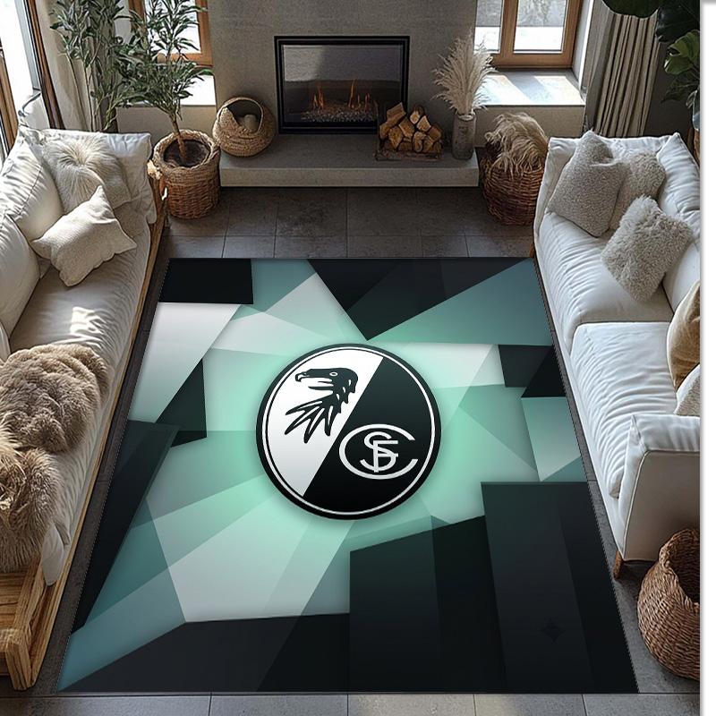 Tappeto Morbido Antiscivolo per Interni con Motivo Calcio SC Freiburg FC Tappeto Decorativo Sportivo per Camera da Letto