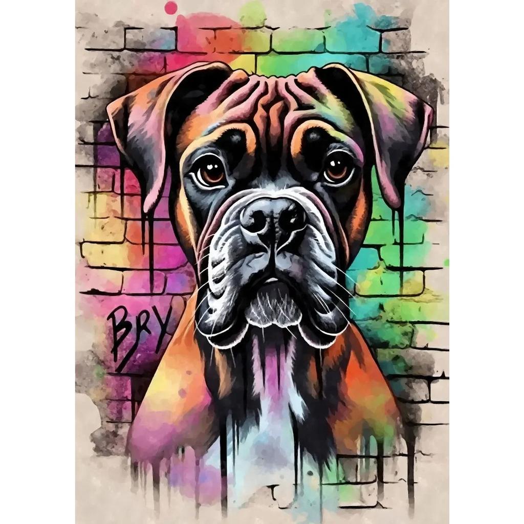 Cute Pet Dogs Graffiti Poster Prints Aesthetic Pug Dachshund Maltese Dog Wall Art Canvas Painting Home Kids Room Decor Picture