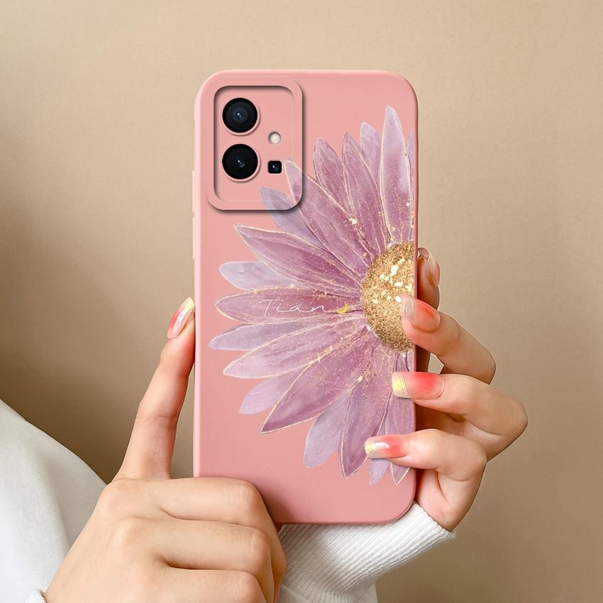 For Vivo Y55 Y56 Y70 Y72t Y73 Y74 Y75 Y77 Y81 Y85 Fashion Liquid Silicone Phone Case Lovely Cat Pattern Anti Drop Full Protective Cover For Vivo Shell