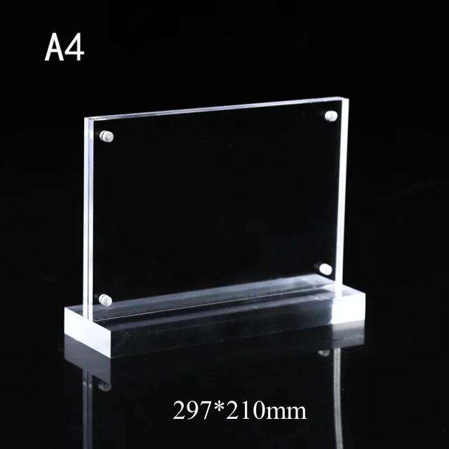 Acrylic Sign Holder Clear Double Side Menu Poster Rack For Wedding Restaurant Office Home Photo Picture Frame Display Stand