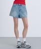 CLO'ET Back Flap Denim Shorts + Washed Blue