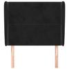 VidaXL Tête de lit avec oreilles Noir 103x23x118-128 cm Velours3117860