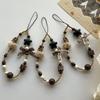 Leopard Print Beaded Phone Lanyard - Women's Stylish Chain Pendant, Anti-Lost Rope for Autumn/Winter.