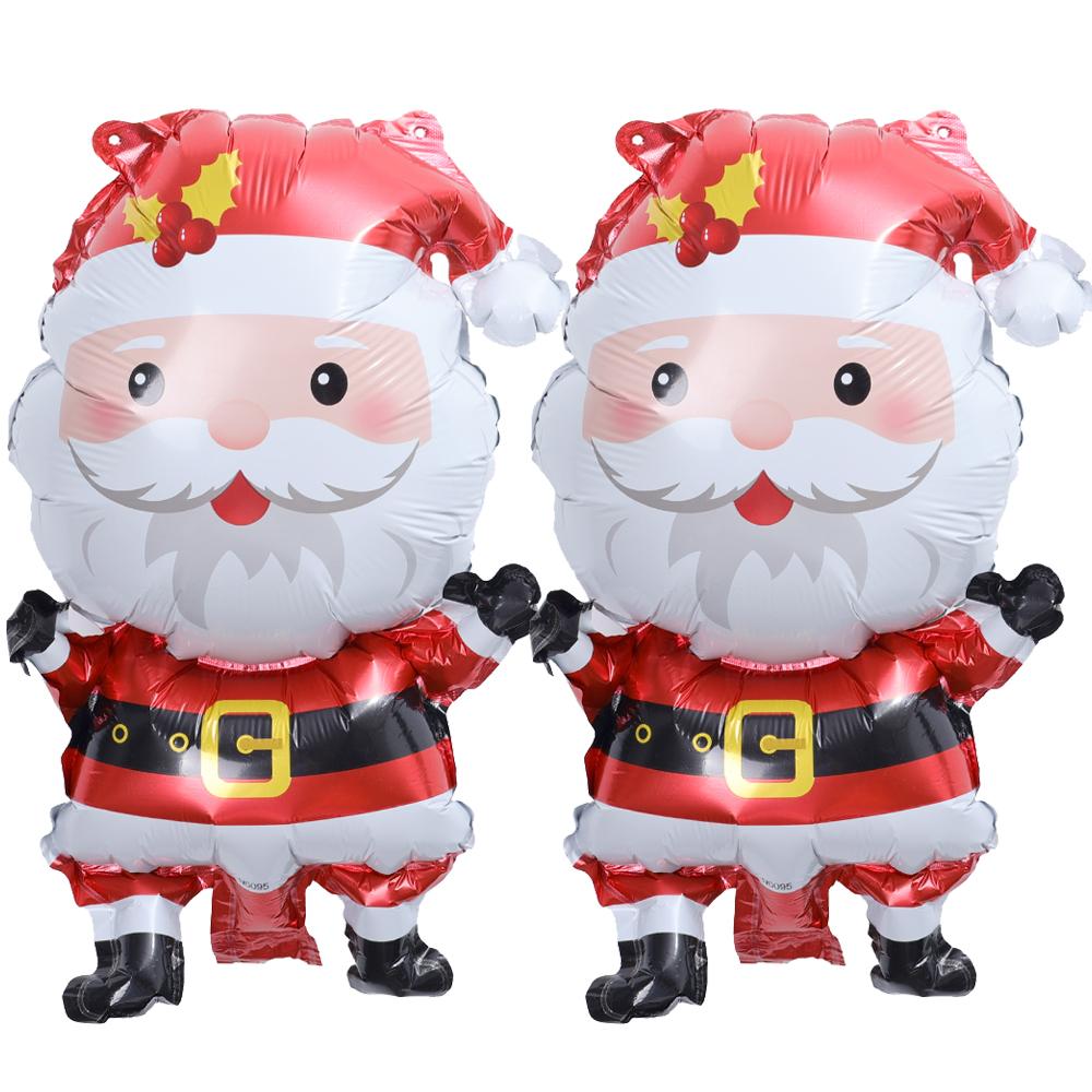 20-1Pcs Christmas Balloon Stick Cake Man Gingerbread Christmas Tree Santa Claus Shape Home Party Decoration Balloon Supplies