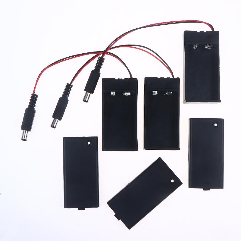 1/3/5Pcs 9V Battery Enclosure DIY Spare Parts With Top, Switch, Wire and DC Plug Included