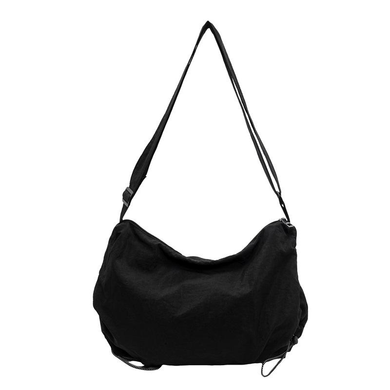 

Women s bag 2025 new bag simple large capacity dumpling bag shoulder crossbody nylon bag versatile leisure bag чёрный