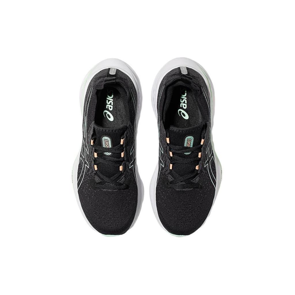 Asics Gel-Cumulus 25 Breathable Cushioning Rebound Low-Top Running Shoes Women Sneaker Black White 1012B501-002