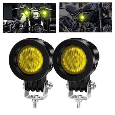 X-STYLE Motorcycle Fog Lamp, Yellow, 10 W, LED Work Light, 12 V/24 V, High