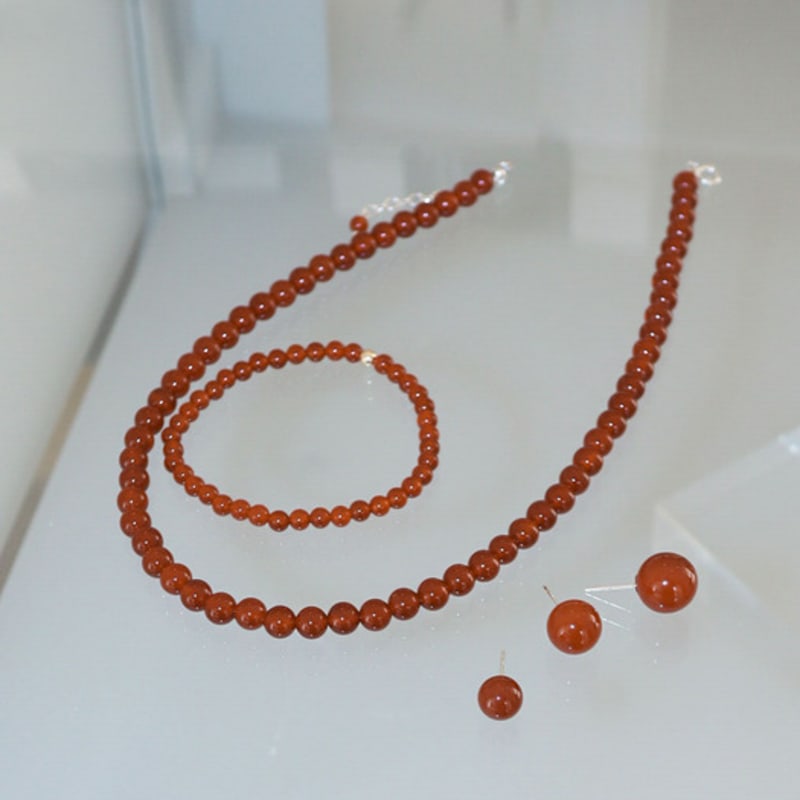 Modernlike Silver 925 Jaman Jade Stone Necklace 4mm