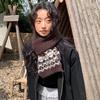 Thicken Jacquard Knitted Scarf Wool Fair Isle Style Shawl Winter Cashmere Scarves  Women/Men