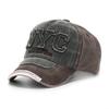 European and American men's and women's outdoor peaked cap with vintage letter patches and personalized visor cap