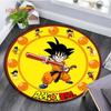 Runder Teppich für Wohnzimmer Teppiche Schlafzimmer Kinder Teppich Badezimmermatte 3D Dragon Ball Goku Druck Bodenmatte Kinderzimmer Teppich