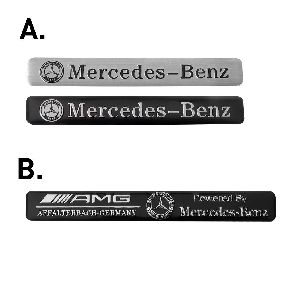 GLC GLB 1pc 3D Aluminum Car Sticker Emblem Badge Door Decal for Mercedes Benz AMG A/B/C/E Class C200L GLC GLK W204 W213 W205 Ac