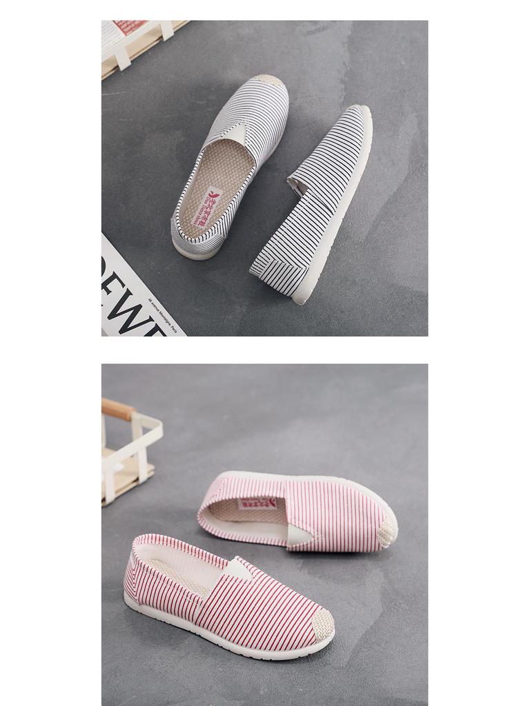 Women's Slip-On Anti-Slip Canvas Shoes - Soft Sole, Comfortable, Old Beijing Style