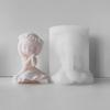 Girl Candle Silicone Mold for Handmade Desktop Decoration Gypsum Epoxy Resin Aroma Candle Mould for Home Decorations