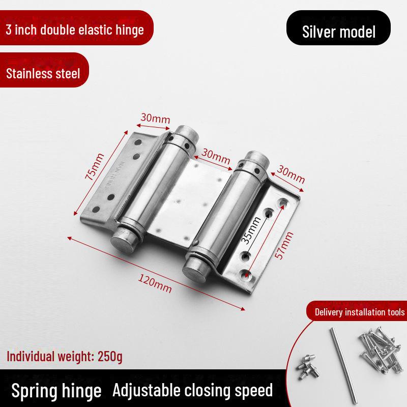

Дверные петли из нержавеющей стали для двухстворчатых дверей: Автоматическое закрытие, бесшумный, прочный, утолщенная пружина, многоразмерные варианты