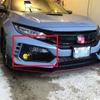 Car Front Bumper Mesh Fog Light Cover For Honda Civic Type R FK8 2017 2018 2019 2020 2021 Mesh Gloss Black Lamp Cover