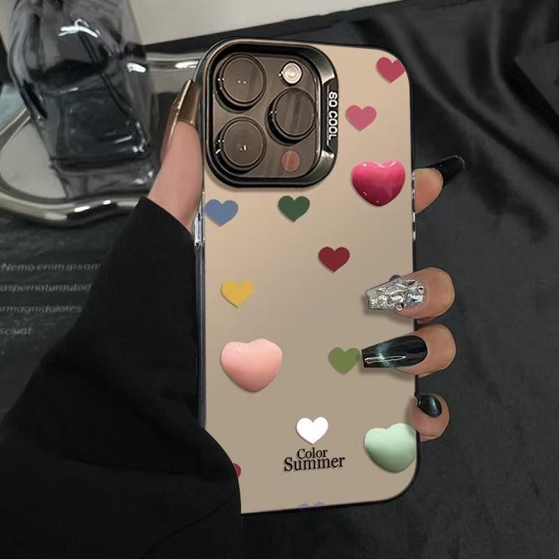3D Heart iPhone Case: Compatible with iPhone Models 13-17, Drop-Proof, Stylish and Personalized iPhone 17 Air