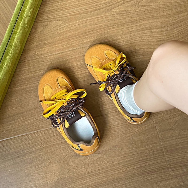 Popular Niche Thick Baseplate Shoes Women's Retro German Training Shoes 2025 New Autumn Bread Shoes Versatile Casual Sports Shoes