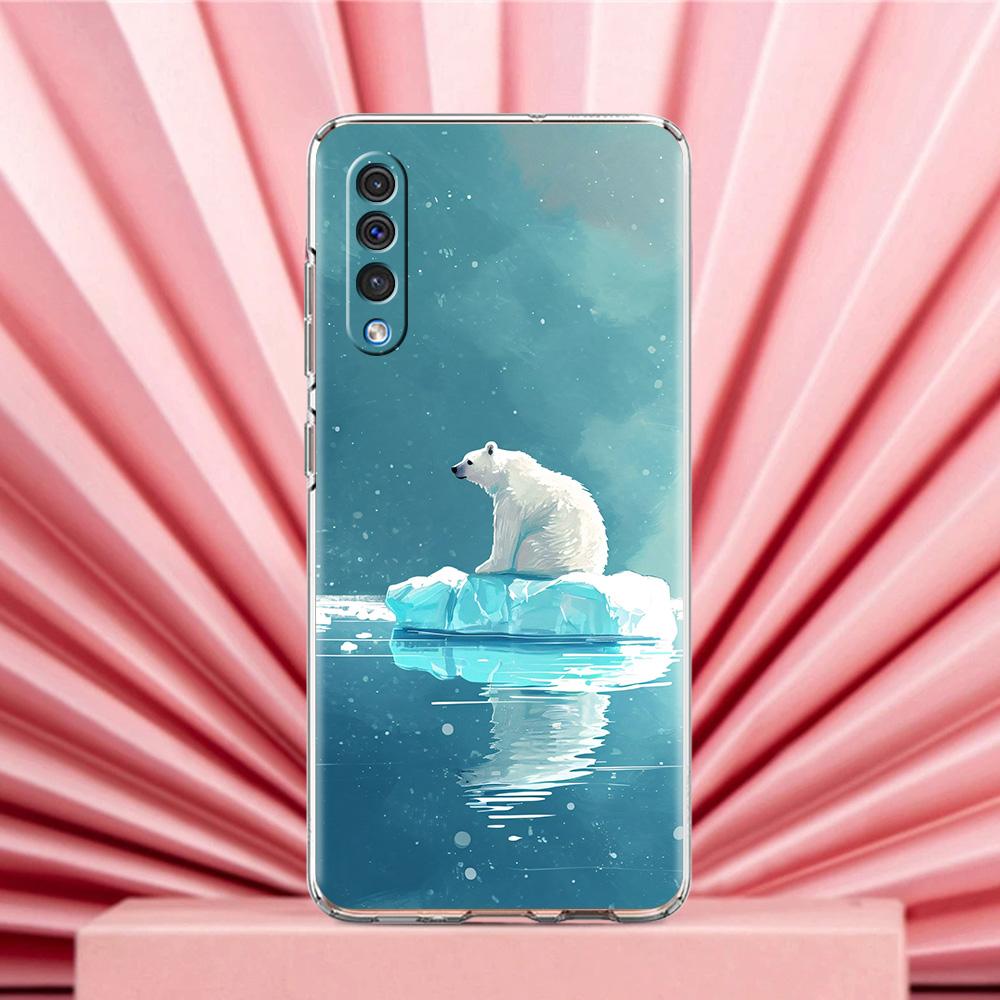 Phone Case For Samsung A56 A36 A26 A24 A16 A14 A12 A32 A50 A70 A20E A22 A40 A34 A54 A42 A52 5G A04s A06 Cover polar bear