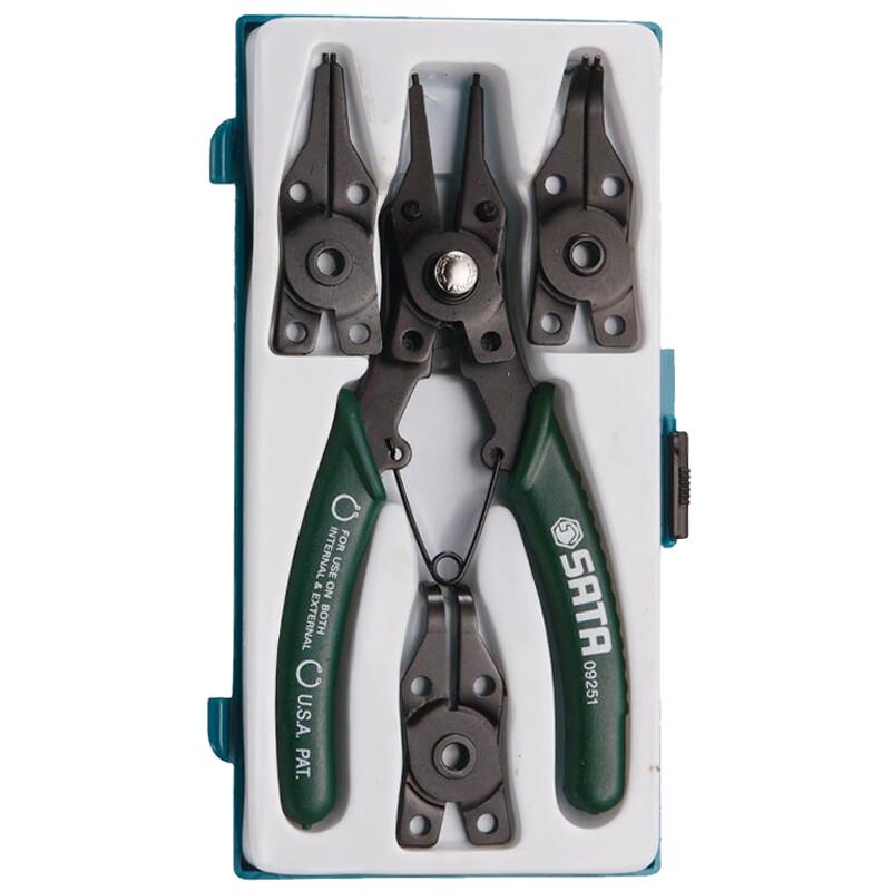SATA 09251 Multi-functional Interchangeable Head Circlip Plier Set