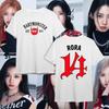 T-shirt Babymonster da Donna Girocollo Stampata Bias Ahyeon Asa Rami Rora Ruka Rami Pharita Chiquita