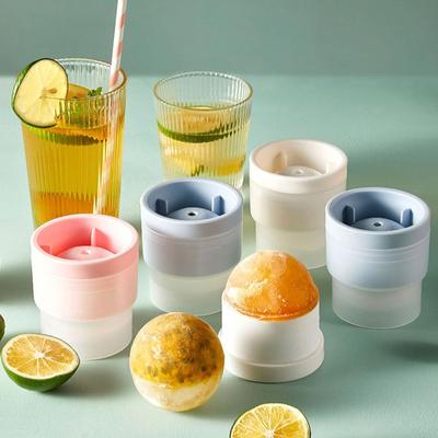 Silicone Sphere Ice Cube Mold Kitchen Stackable Slow Melting Diy Ice Ball Round Jelly Making Mould For Cocktail Whiskey Drink