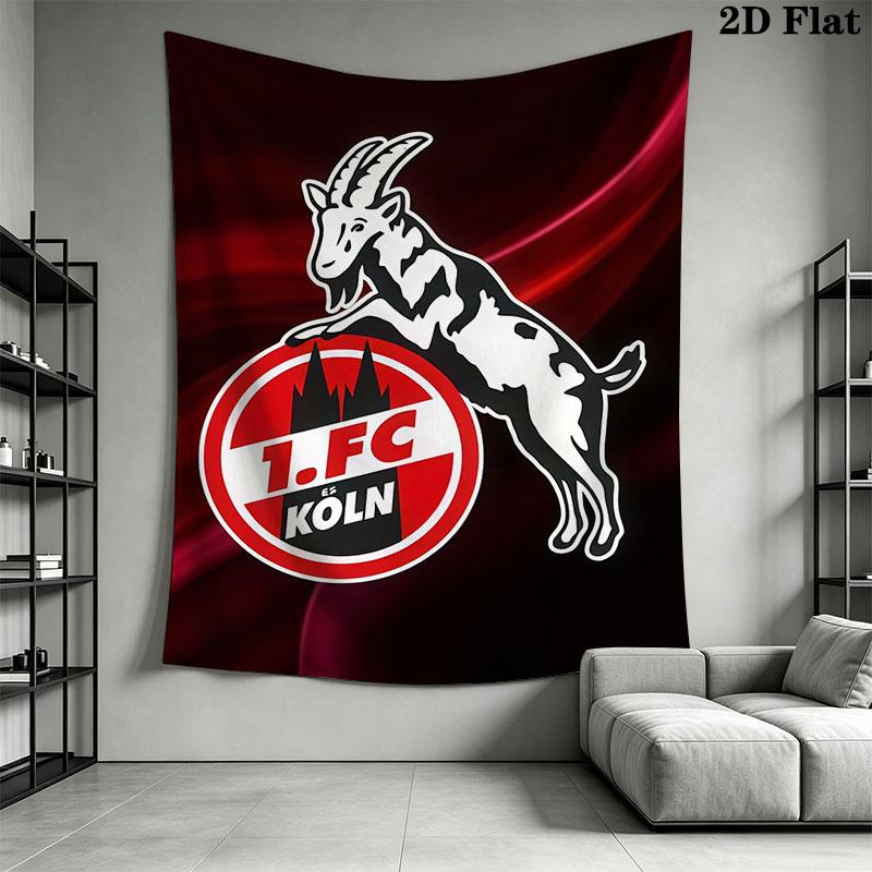 1. FC Köln poster Wall Hanging Printed Fabric Blanket Decorative Tapestries for Bedroom Living Room Home Decor
