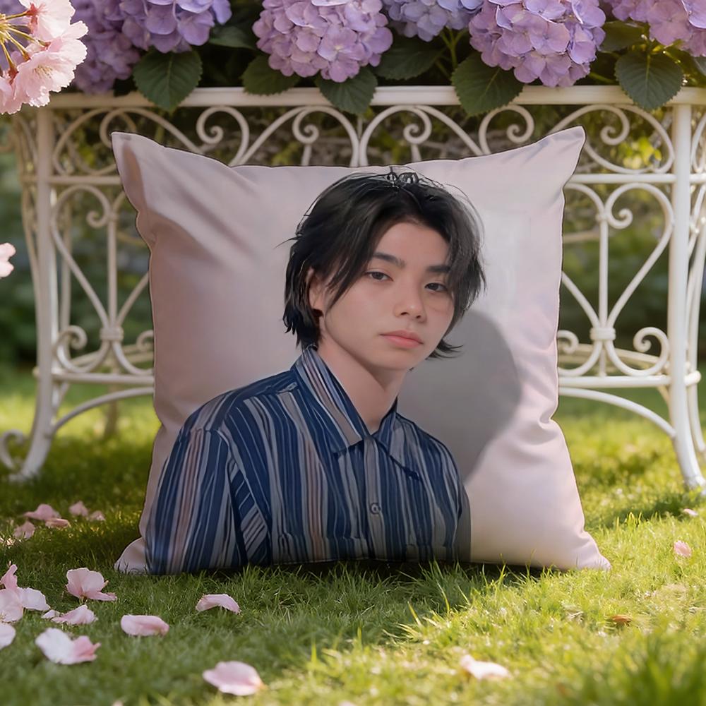 Actor N-Nijiro M-Murakami Cushion Cover Home & Car Dual-Scene Pillow Cover: Reversible for Premium Comfort