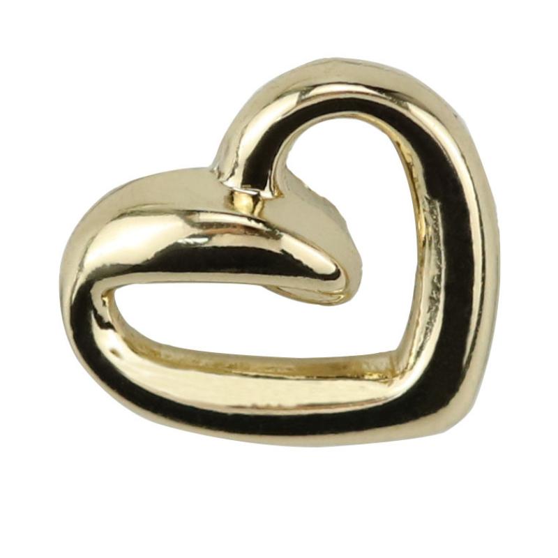 10 יחידות כפתורים יצירתיים בצורת לב אופנתי צבע זהב לב כפתורי שוק חלולים ביגוד אביזרי תפירה