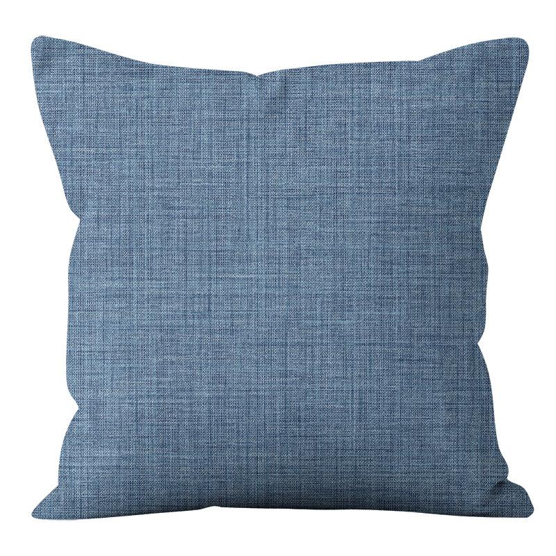 American Blue Retro Cotton Linen Single-sided Pillow Case Sofa Living Room Bedroom Cushion Pillow Home Waist Pillow