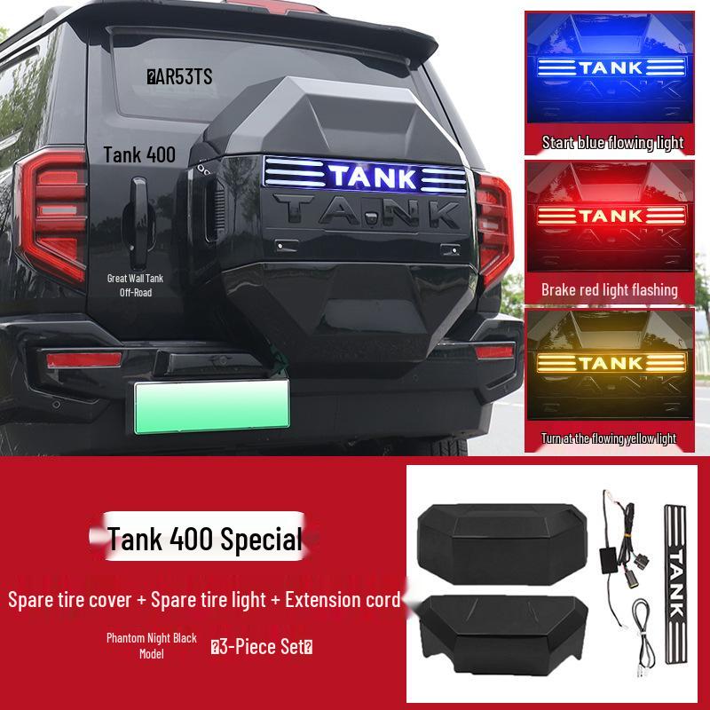 Tank 400 Hi4T/Hi4Z Spare Tire Cover: Original Mecha Style Peeking Design