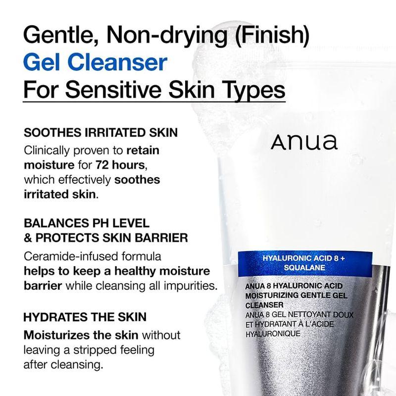 Anua - 8 Hyaluronic Acid Moisturizing Gentle Gel Cleanser