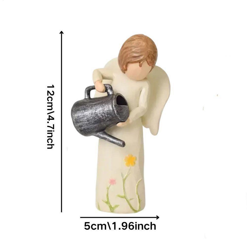 

Angel Figurines Resin Cherub Statue Sculpted Hand Painted for Home Blessing Garden Yard Patio Balcony Decor Grave Memorial Gift